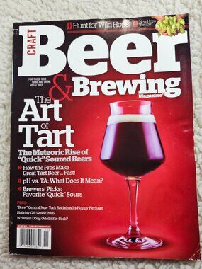 Craft Beer Brewing Magazine Oct-Nov 2016 The Art of Tart Sour Beers Collectible